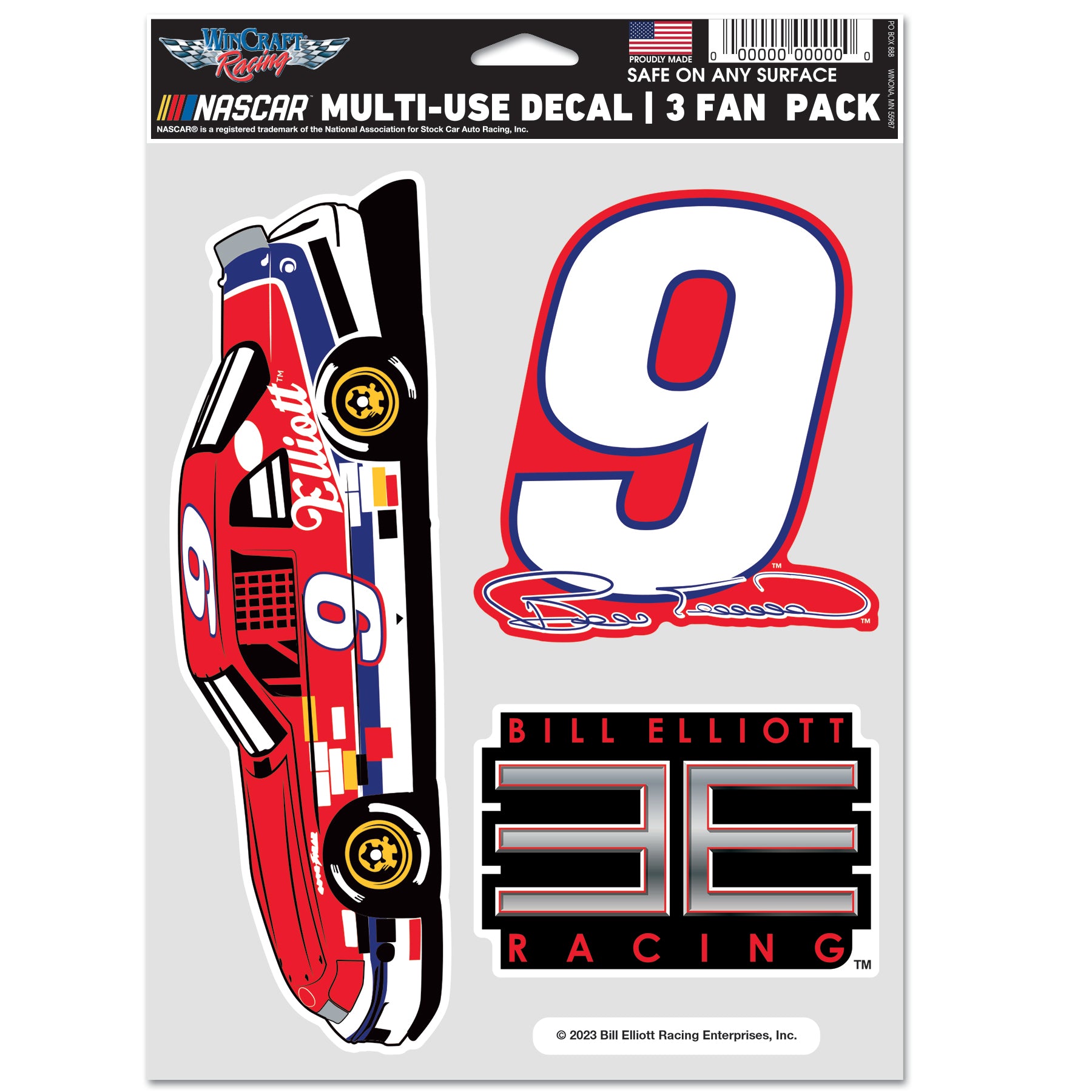 Bill Elliott - Pack of 3 Decals