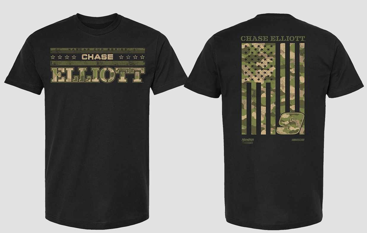T - Shirt Chase Elliott Camo Flag