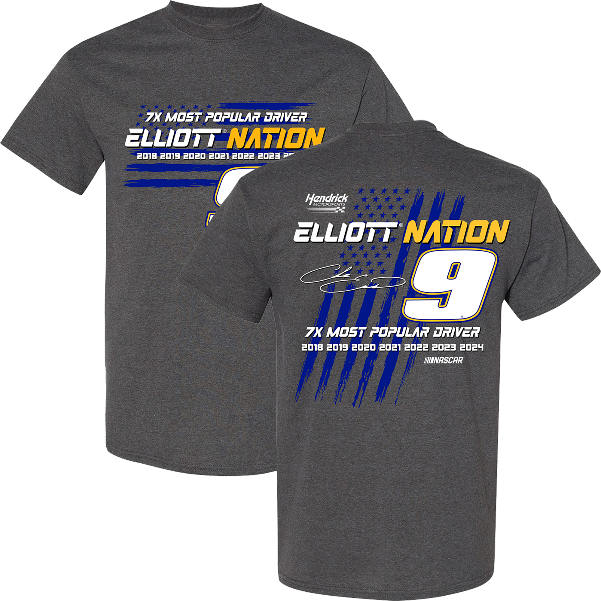 T - Shirt Chase Elliott 7x Most Popular Driver