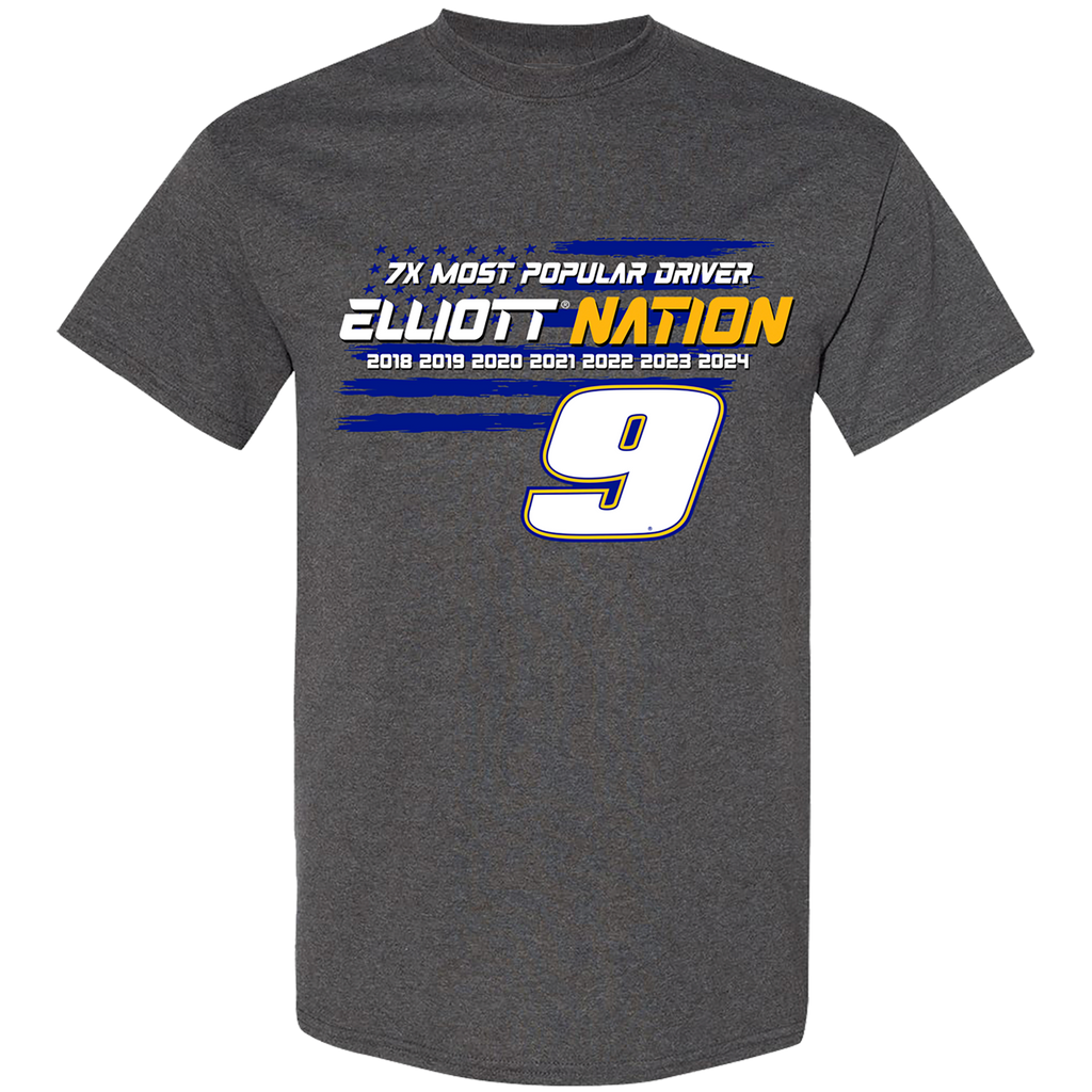 T - Shirt Chase Elliott 7x Most Popular Driver