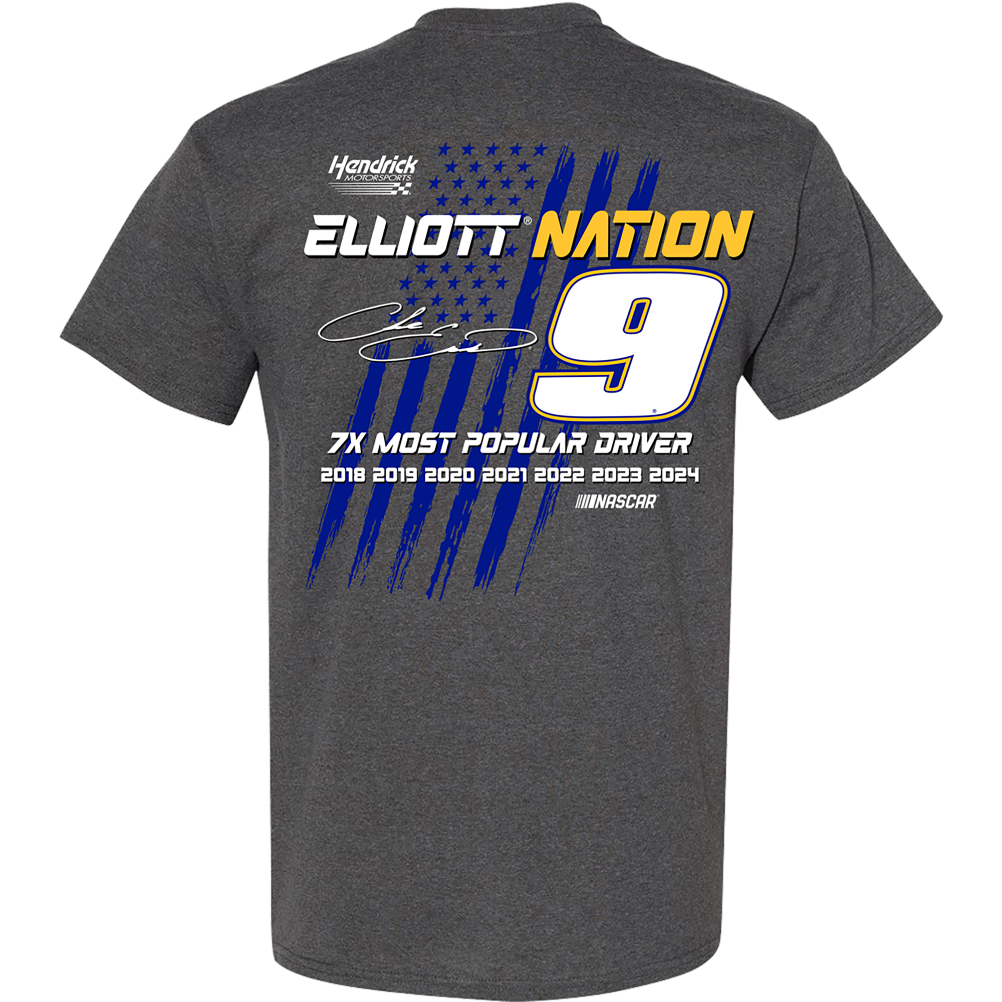 T - Shirt Chase Elliott 7x Most Popular Driver