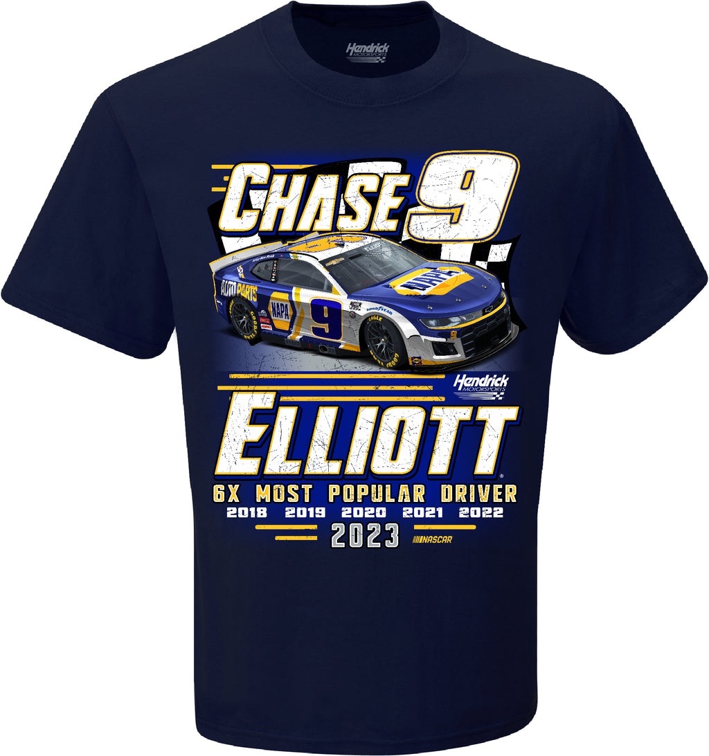 T - Shirt Chase Elliott 6x Most Popular Driver