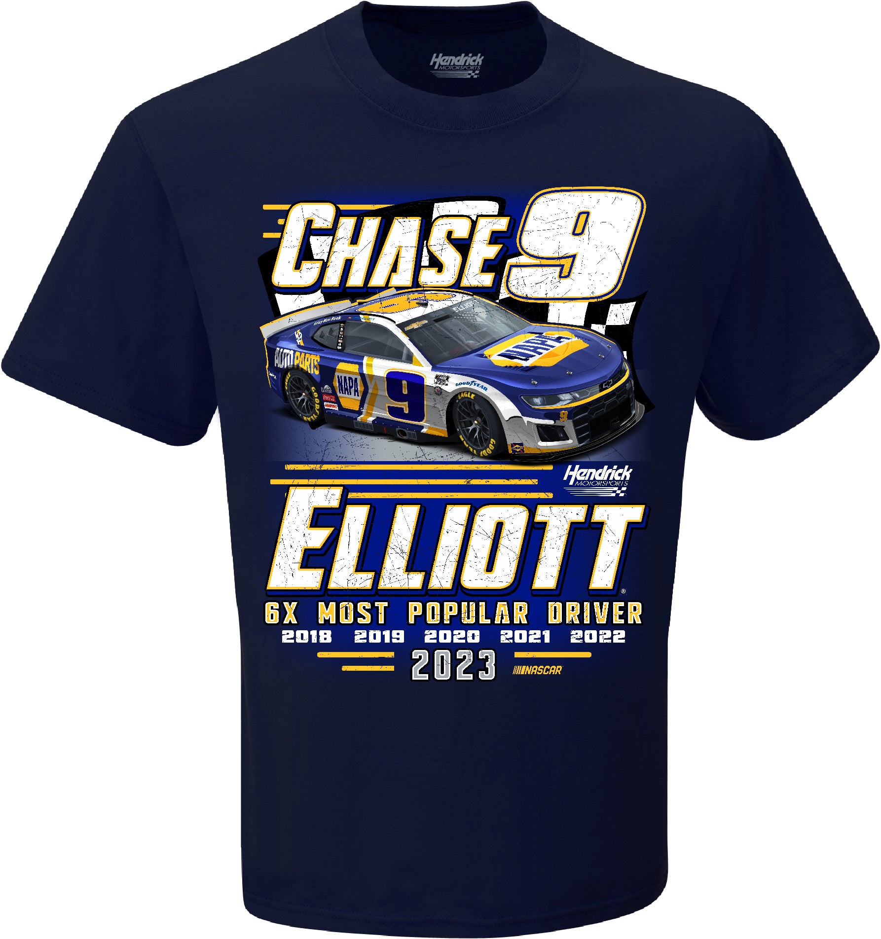 T - Shirt Chase Elliott 6x Most Popular Driver
