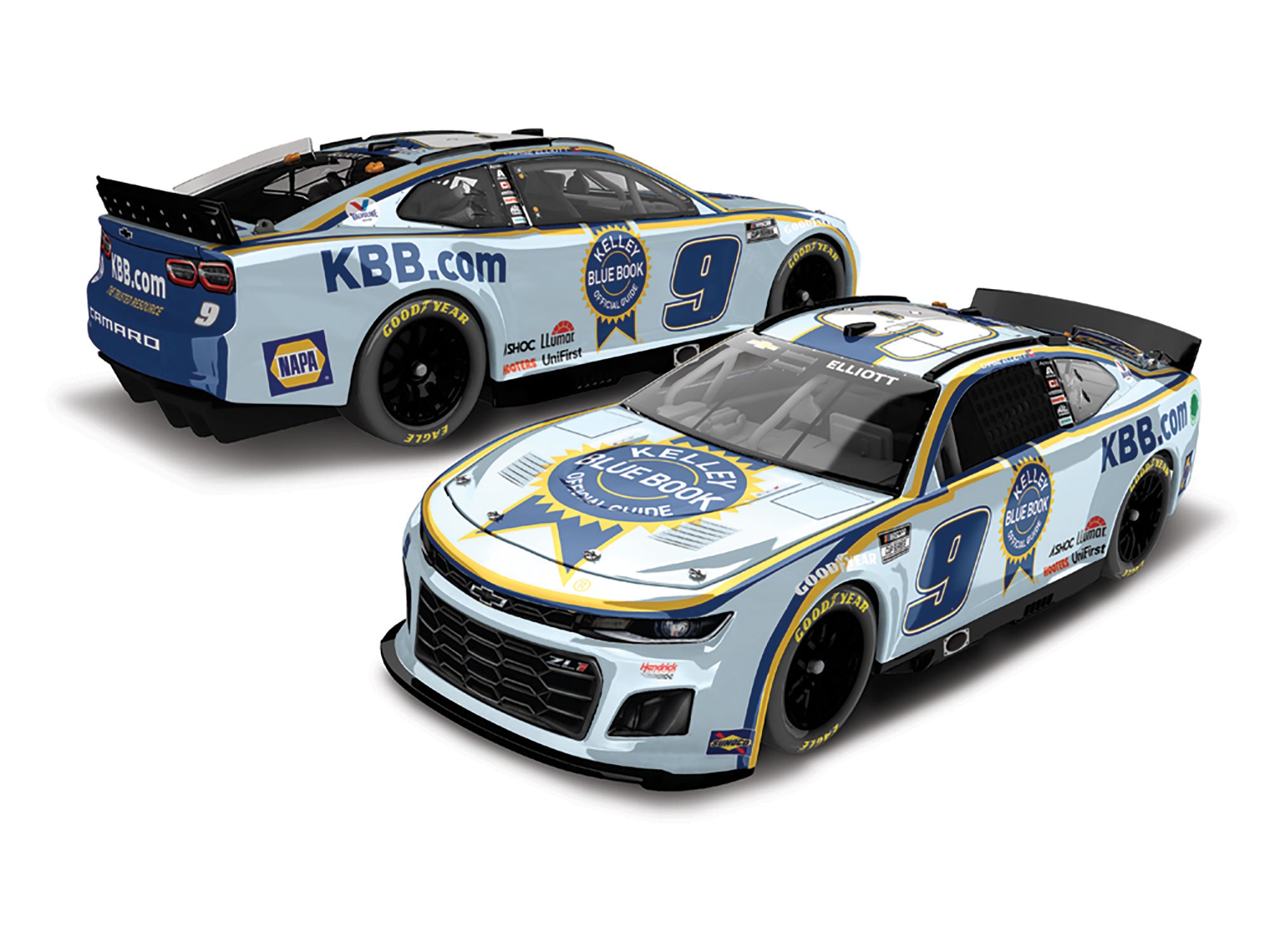 Die Cast Chase Elliott Kelley Blue Book 2022