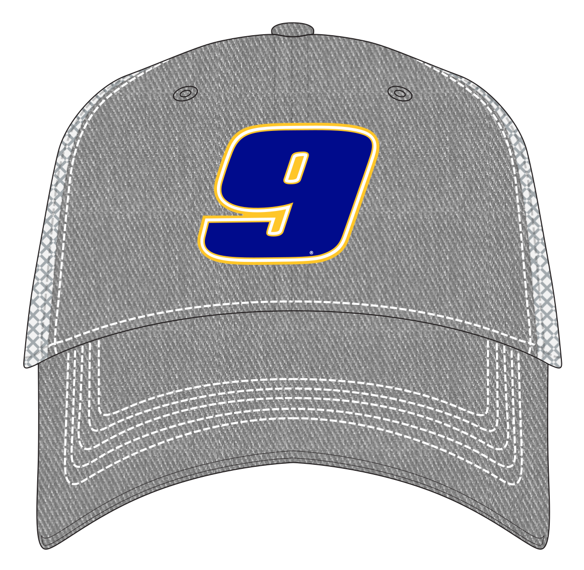 Cap - Chase Elliott Heather Gray 9