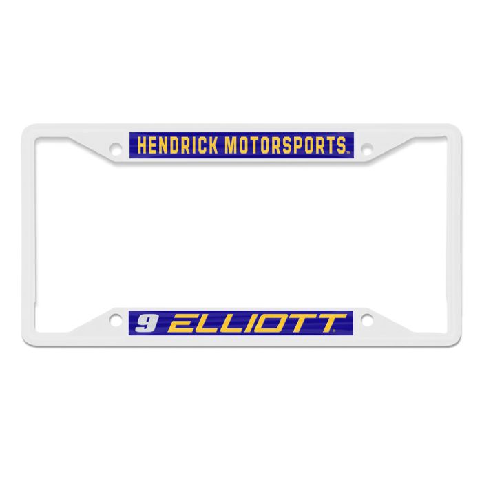 License Plate Frame - Chase Elliott Hendrick Motorsports White