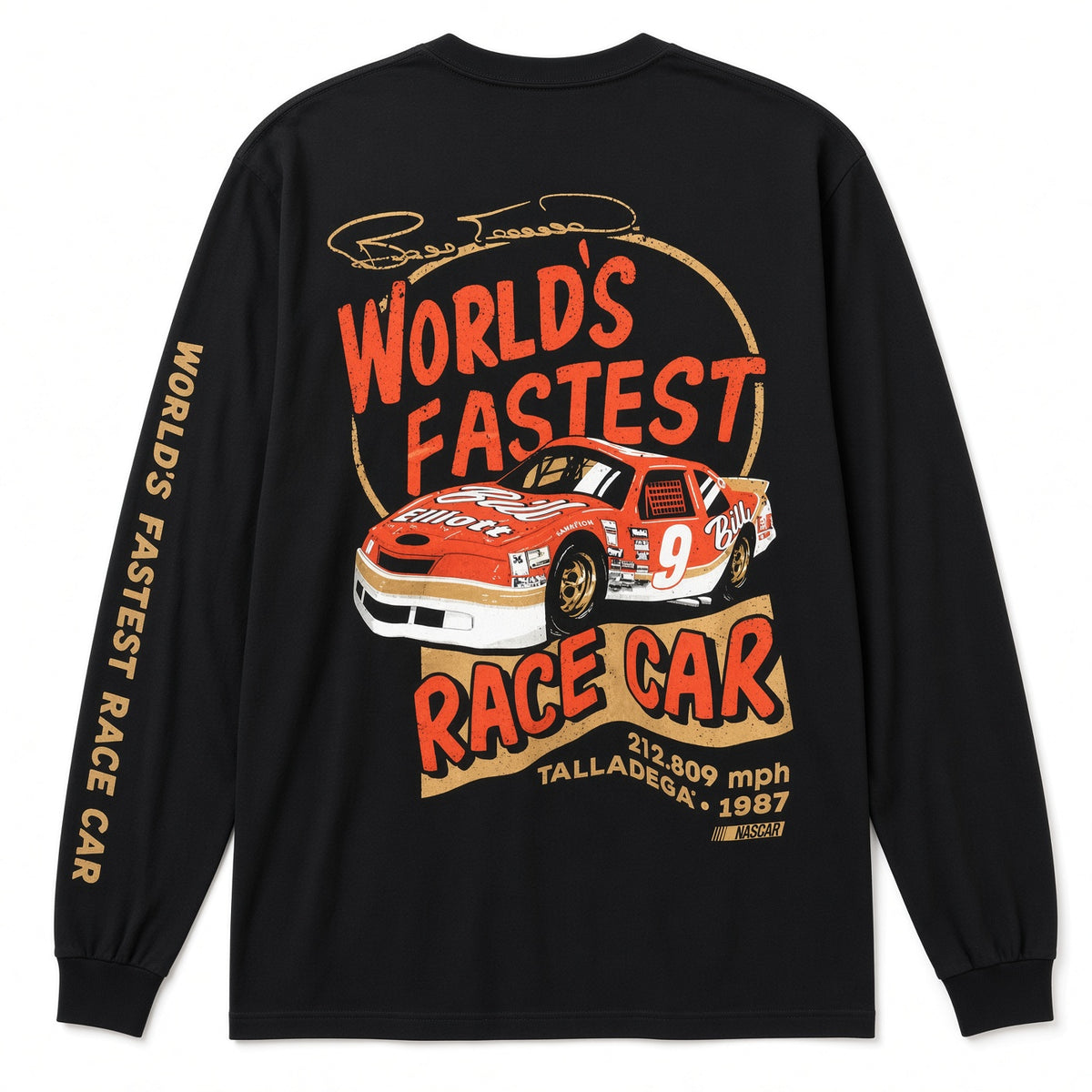 T - Shirt Bill Elliott's World's Fastest Race Car Long Sleeve
